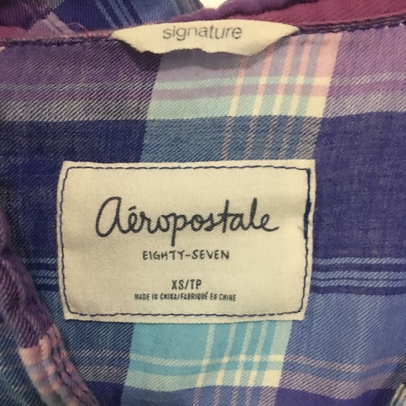 vintage aeropostale button up shirt/flannel - Picture 3 of 4